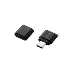 （まとめ） エレコム メモリリーダライタ／Type-Cコネクタ／直挿しタイプ／microSD専用／ブラック MR3C-C012BK 【×3セット】