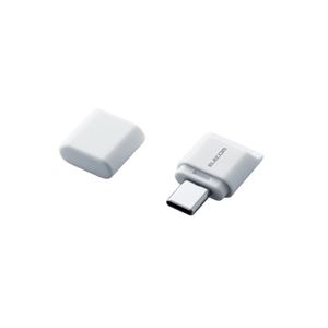（まとめ） エレコム メモリリーダライタ／Type-Cコネクタ／直挿しタイプ／microSD専用／ホワイト MR3C-C012WH 【×3セット】