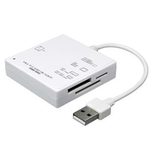 （まとめ） サンワサプライ USB2.0カードリーダー ADR-ML23W 【×5セット】