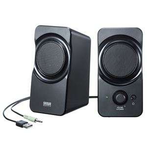 サンワサプライ USB電源マルチメディアスピーカー MM-SPL13UBK