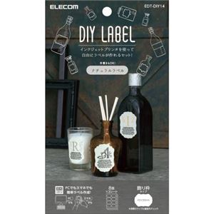 （まとめ） エレコム DIYラベル（ナチュラル） EDT-DIY14 【×10セット】