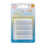 （まとめ） オーム電機 ecoruba ニッケル水素充電池 単3形4本パック BT-JUTG314P 【×5セット】