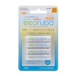 （まとめ） オーム電機 ecoruba ニッケル水素充電池 単4形4本パック BT-JUTG414P 【×5セット】