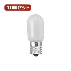 （まとめ）YAZAWA 10個セット ナツメ球15Wホワイト口金E17 T201715WX10【×2セット】