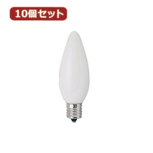 （まとめ）YAZAWA 10個セット シャンデリア球40Wホワイト口金E14 C321440WX10【×2セット】