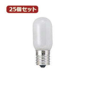 YAZAWA 25個セット ナツメ球20Wホワイト口金E17 T201720WX25