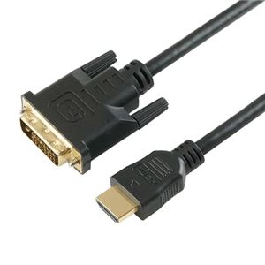 （まとめ）HORIC HDMI-DVI変換ケーブル 1m HDDV10-162BK【×5セット】