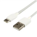 （まとめ）HORIC USBケーブル USB A（オス）-USB Type-C（オス） 1m ホワイト HO-AC10-070WH【×5セット】