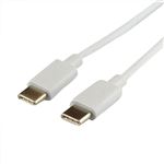 （まとめ）HORIC USBケーブル USB Type-C（オス）-USB Type-C（オス） 1m ホワイト HO-CC10-071WH【×5セット】