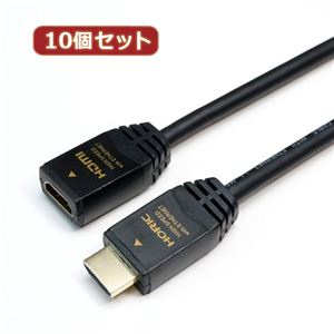 10個セット HORIC HDMI延長ケーブル 1m ブラック HDFM10-040BKX10