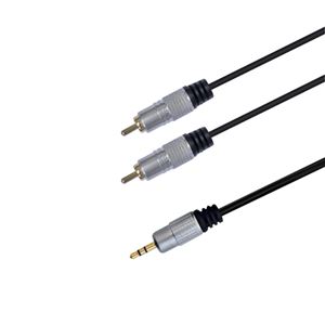 （まとめ）YouZipper RCA-3.5mm変換DX2m ZRCM-20DX【×5セット】