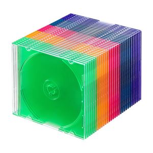 （まとめ）サンワサプライ Blu-ray・DVD・CDケース（スリムタイプ・30枚セット・5色ミックス） FCD-PU30MX【×3セット】