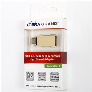 （まとめ）テック OTG機能対応Type C to USB3.1変換コネクター USB31-TE261-GD【×5セット】