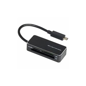 ナカバヤシ Type-C USB3.1マルチカードリーダー ブラック CRW-C33M66BK