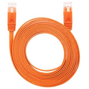 （まとめ）LANケーブル フラット CAT6 3m オレンジ AS-CAPC027【×10セット】