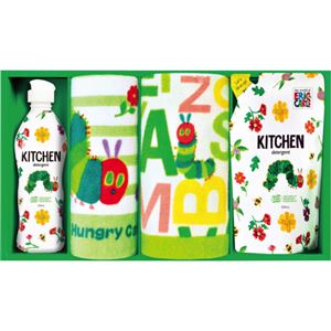 （まとめ） はらぺこあおむし キッチン洗剤タオルセット C8282050 C9283576【×2セット】