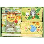 （まとめ）となりのトトロ 森のこもれび フェイスタオル＆ウォッシュタオル2P C8085036【×2セット】