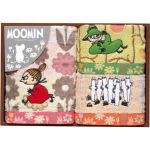 （まとめ） ムーミン ムーミン谷の日々 フェイスタオル＆ウォッシュタオル2P C8088034 C9083530【×2セット】