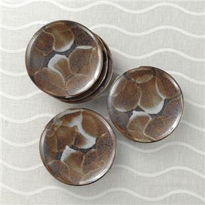(まとめ)黒志野 5寸皿5枚【×2セット】 (まとめ)黒志野 5寸皿5枚【×2セット】