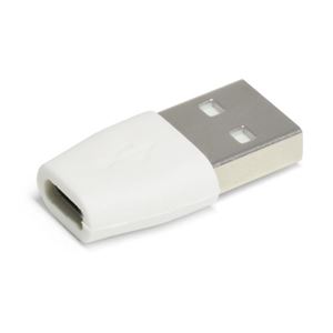 （まとめ）microUSB→USB2.0（A）変換コネクター （ホワイト） MUU20A-WH【×5セット】