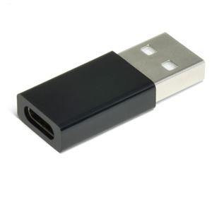 （まとめ）TypeC→USB2.0（A）変換コネクター （ブラック） TCU20A-BK【×5セット】