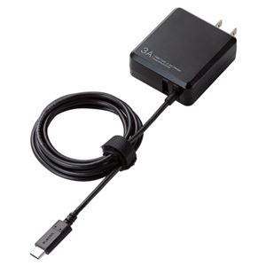 エレコム スマートフォン／タブレット用AC充電器／USB_Type-C／ケーブル一体型／USB-Aメス付／1.5m／5V3A対応／ブラック MPA-ACCFW154BK