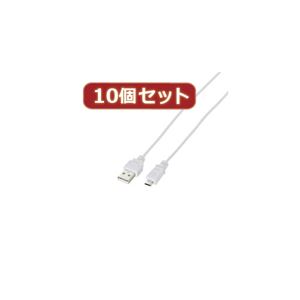 10個セット エレコム 極細Micro-USB（A-MicroB）ケーブル MPA-AMBXLP10WHX10