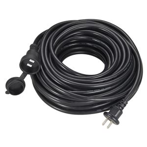5個セット YAZAWA 防雨型延長コード1個口20mブラック H7RP1020BKX5