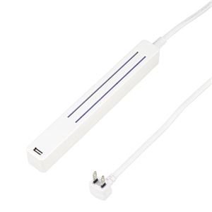 5個セット YAZAWA 差込みフリータップ2ロング1USB2.1A1.5mホワイト H6LS110151UWHX5