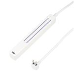 5個セット YAZAWA 差込みフリータップ2ロング1USB2.1A1.5mホワイト H6LS110151UWHX5