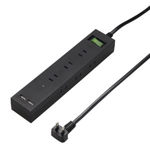 5個セット YAZAWA 3方向から挿せる9個口USBタップ ブラック H6BK11122UBKX5