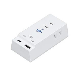 5個セット YAZAWA 国内海外兼用3AC2USB4.8AアダプタータイプC付 VF48A3AC1CX5