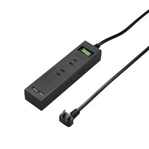 5個セット YAZAWA 3方向から挿せる6個口USBタップ ブラック H6BK8122UBKX5