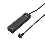 5個セット YAZAWA 3方向から挿せる6個口USBタップ ブラック H6BK8122UBKX5