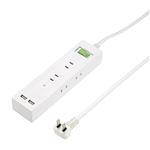 5個セット YAZAWA 3方向から挿せる6個口USBタップ ホワイト H6BK8122UWHX5