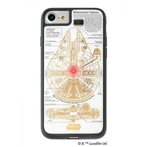 STAR WARS スター・ウォーズ グッズコレクション FLASH M-FALCON 基板アート iPhone 7/8ケース 白 F7/8W