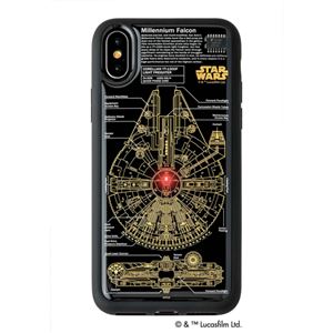 STAR WARS スター・ウォーズ グッズコレクション FLASH M-FALCON 基板アート iPhone Xケース 黒 F10B