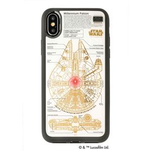 STAR WARS スター・ウォーズ グッズコレクション FLASH M-FALCON 基板アート iPhone Xケース 白 F10W