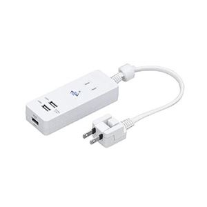5個セット YAZAWA 国内海外兼用1AC3USB4.8Aアダプター VFC48A1AC3UX5