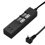 5個セット YAZAWA 個別スイッチ付2AC2USB3.4A2m ブラック Y02KS422BK2UX5
