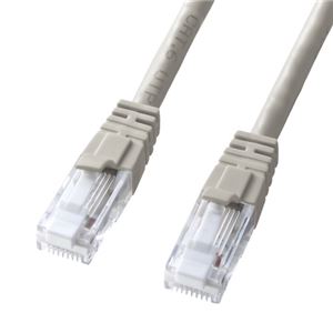 サンワサプライ つめ折れ防止カテゴリ6LANケーブル ライトグレー KB-T6TS-60
