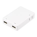 5個セット YAZAWA 1AC2USB3.4Aホワイト H63002UWHX5