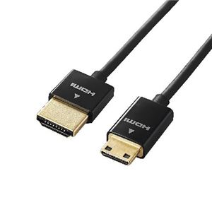 5個セット エレコム イーサネット対応スーパースリムHDMIケーブル（A-C） DH-HD14SSM10BKX5