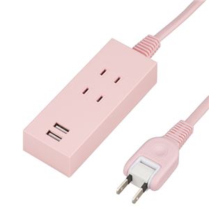 5個セット YAZAWA 2AC2USB2.1A2.5m ピンク Y024025PK2UX5