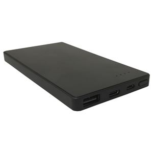5個セット Lazos 5000mAh Type-C対応 携帯用充電器 ブラック L-M5C-BX5