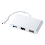 サンワサプライ USB Type C-VGAマルチ変換アダプタ with LAN AD-ALCMVL