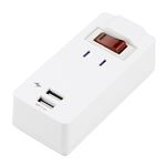 5個セット YAZAWA ブレーカースイッチ付1AC2USB2.4Aホワイト H6BKS3102UWHX5