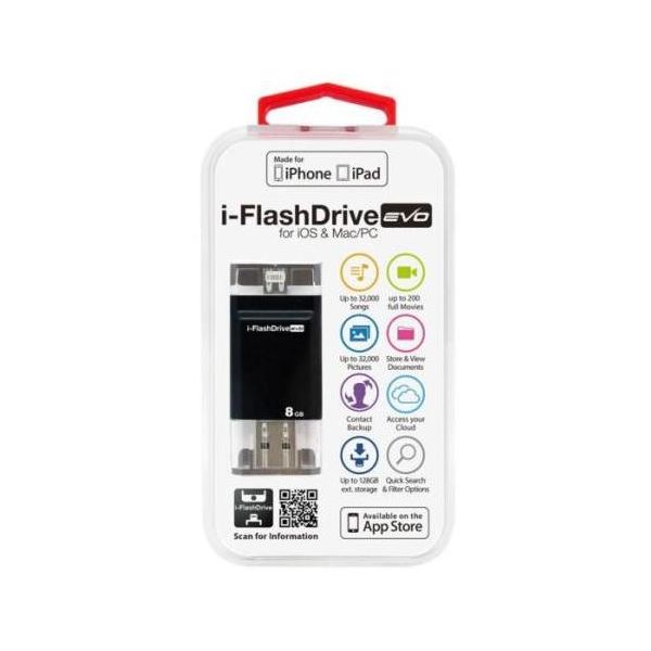 Photofast i-FlashDrive EVO for iOS＆Mac/PC Apple社認定 LightningUSBメモリー 8GB IFDEVO8GB b04