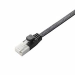 5個セット エレコム ツメ折れ防止フラットLANケーブル（Cat6準拠） LD-GFT/BK100X5