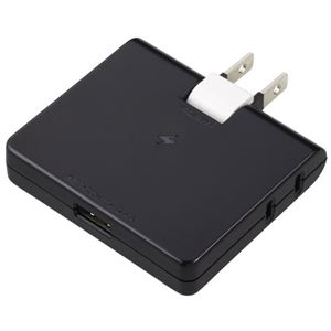 5個セット YAZAWA 雷ガード付コーナータップ2AC+1USB2.4Aブラック H6CK3001UBKX5